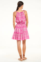 Solenne Dress, Ikat Pink