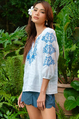 Paola Top, White Blue