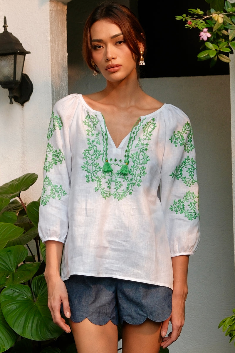 Paola Top, White Green