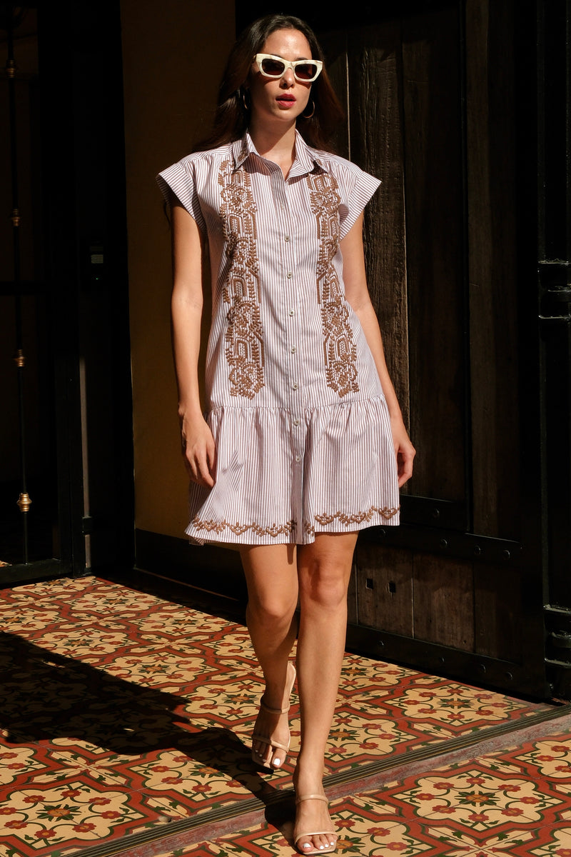 Michael Barong Dress, Mocha