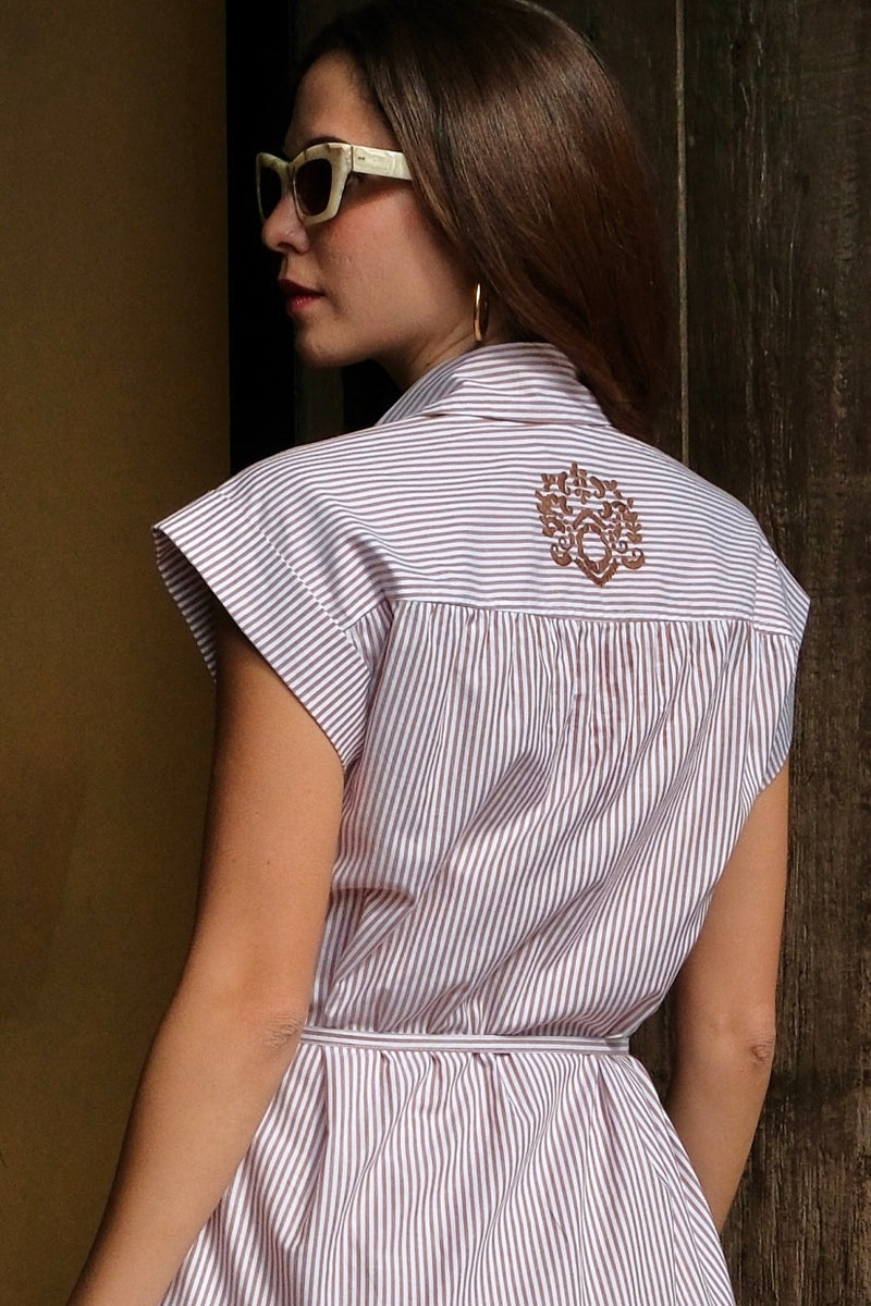 Michael Barong Dress, Mocha