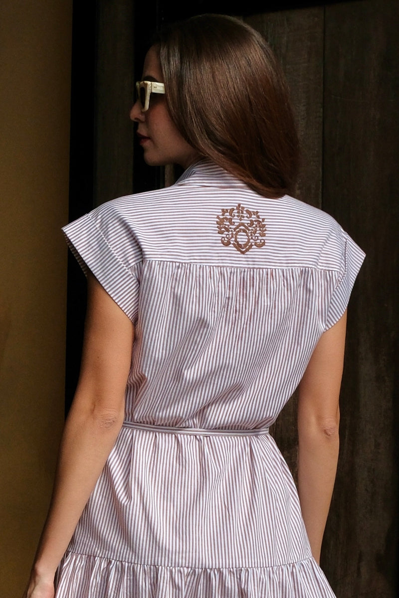 Michael Barong Dress, Mocha