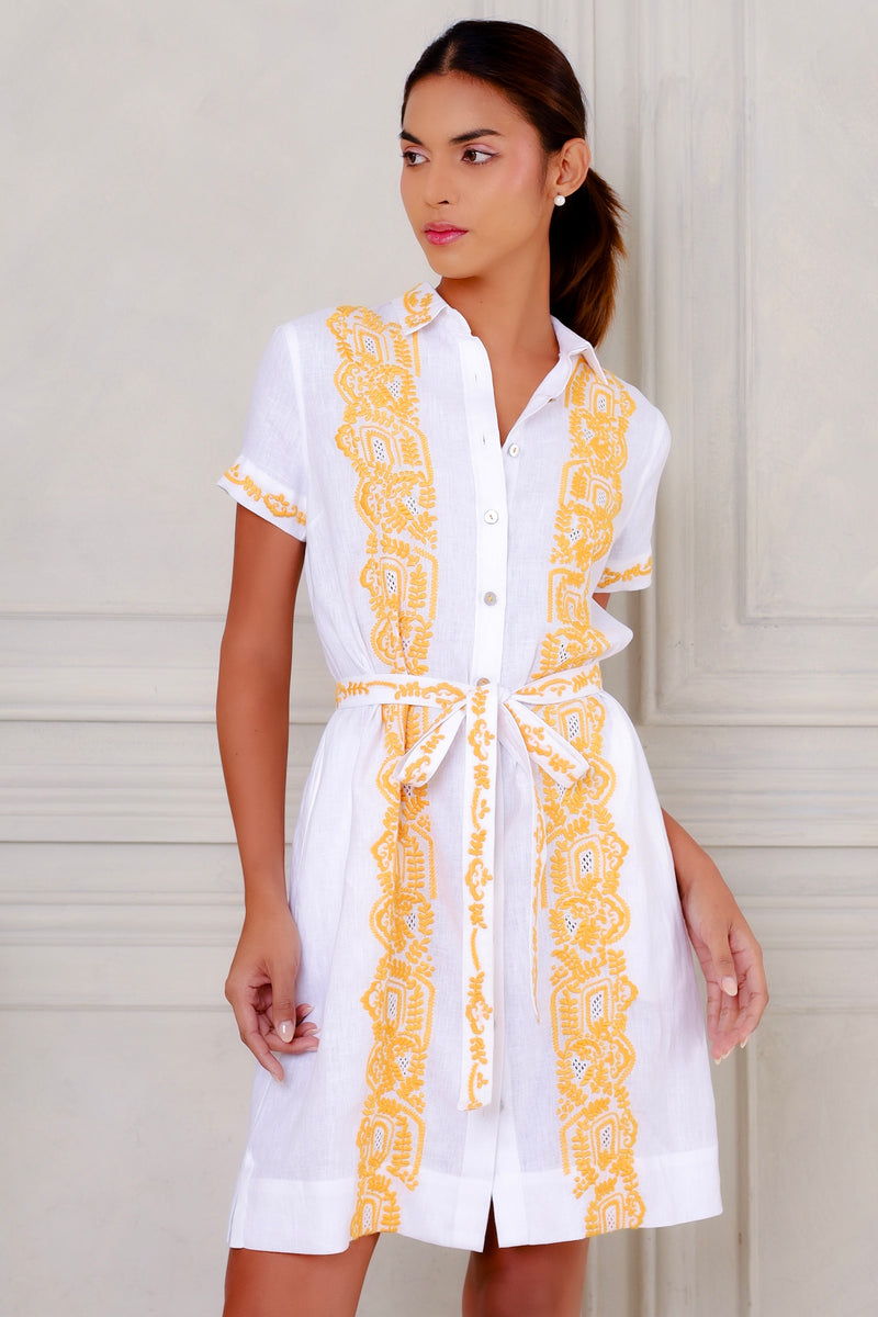 Brianne Dress, White Mango