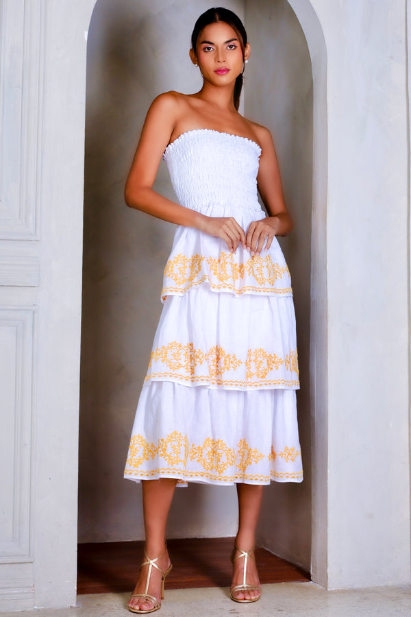 Stella Dress, White Mango