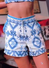Tribo T'Boli Shorts, White Sky